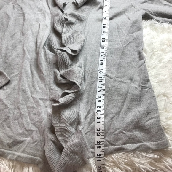 Talbots || Wool Gray Open Cardigan - Picture 4 of 7